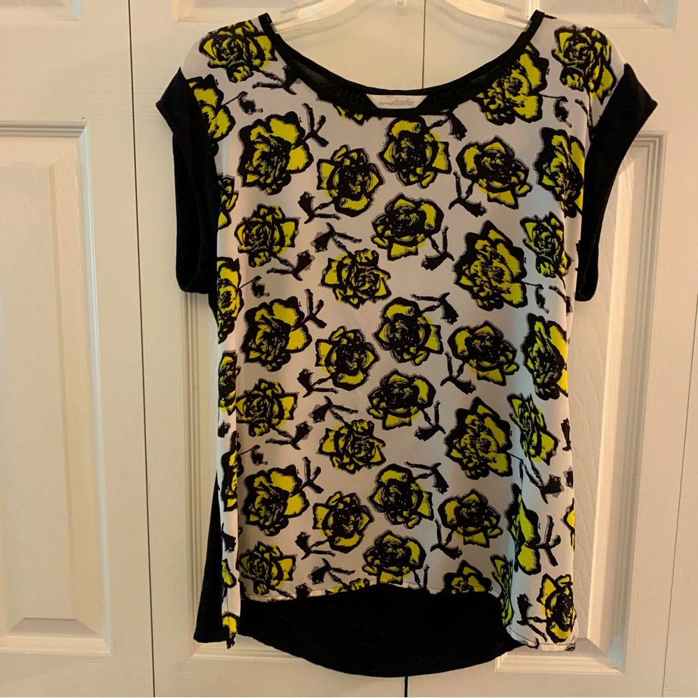 Charming Charlie Size Medium Hi Low Mixed Medium Top
